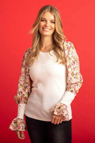 white rib top sleeves