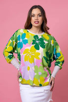 green floral top sleeves