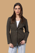 khaki green blazer jacket