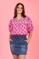 pink floral top plus size