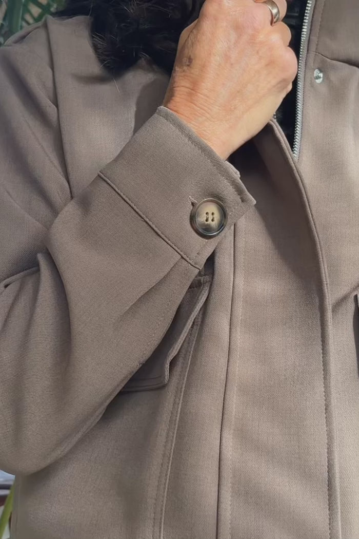 brown utility jacket
