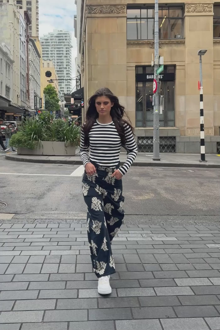cream floral embroidered denim jeans