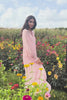 chiffon pink shirt maxi dress long sleeve