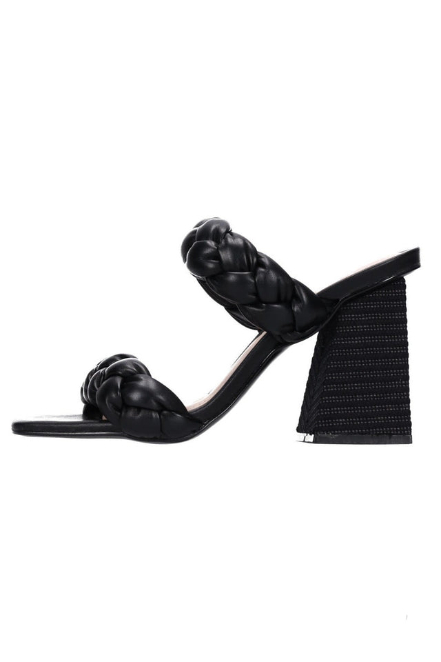 Black block heel