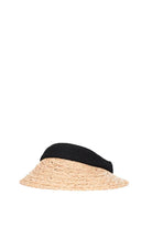woven tan visor with black trim