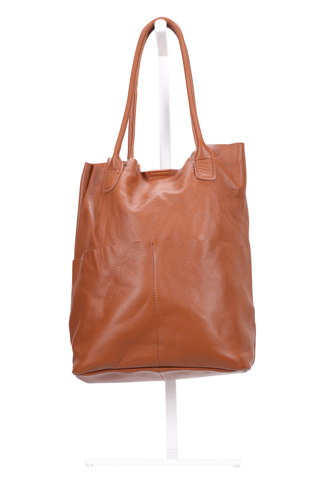 Large brown tote handbag