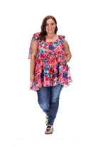 plus size floral tunic