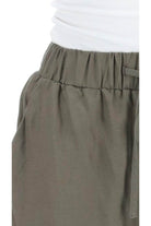 Hannah Cargo Pant Khaki elastic waistband