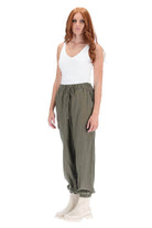 Hannah Cargo Pant Khaki elastic waistband