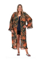 Plus Size Kimono Green