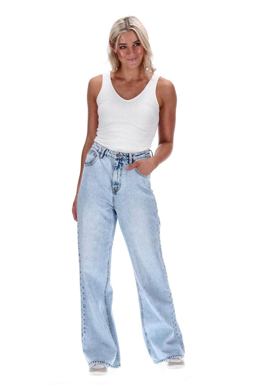 Light Blue Wide Leg Jean