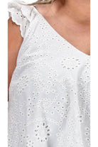  plus-size V Neck Top White