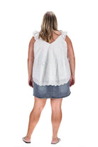  plus-size V Neck Top White