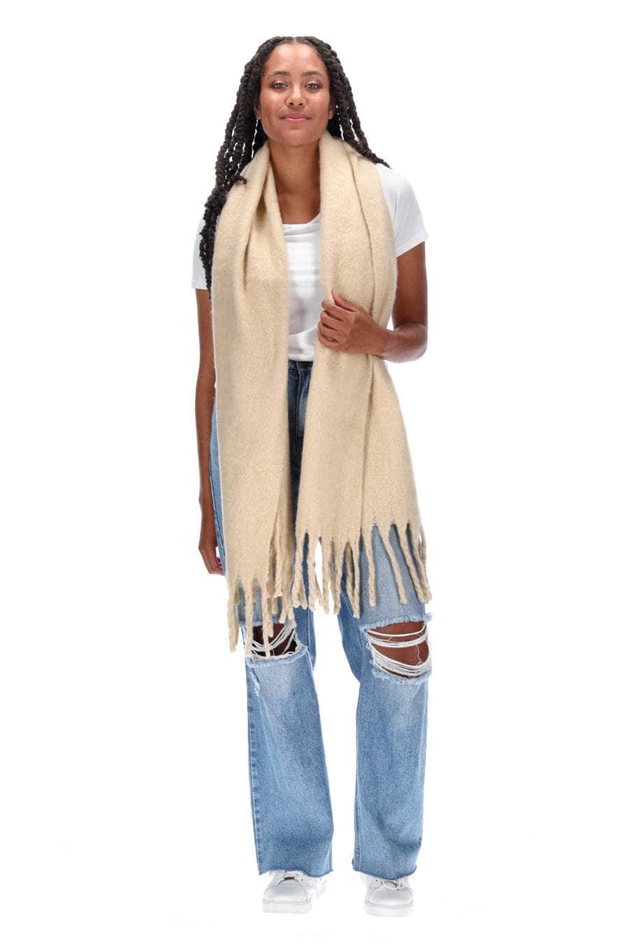 Tassel Scarf Beige – Augustine