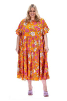 plus size orange dress	