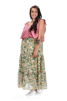 plus size floral skirt