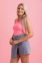 Skort Light Blue Denim