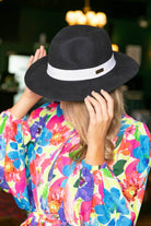 dark navy wool fedora