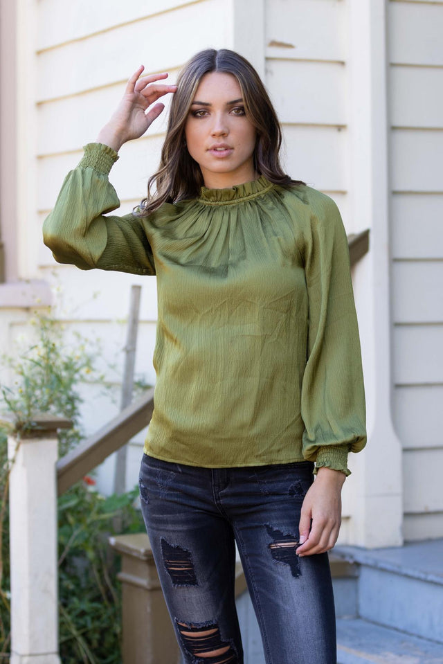 Olive Green Blouse