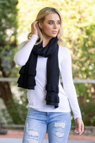 Ruffle Scarf Black