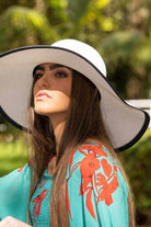 womens white woevn summer hat