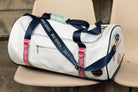 White PU gym duffle bag