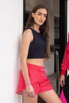 Play Off Short Dark Pink Leopard Print