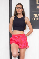Play Off Short Dark Pink Leopard Print
