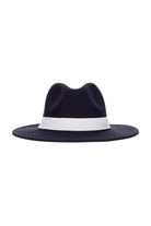 dark navy wool fedora