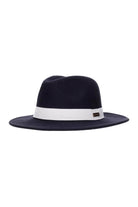 dark navy wool fedora