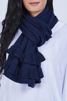 Ruffle Scarf Navy