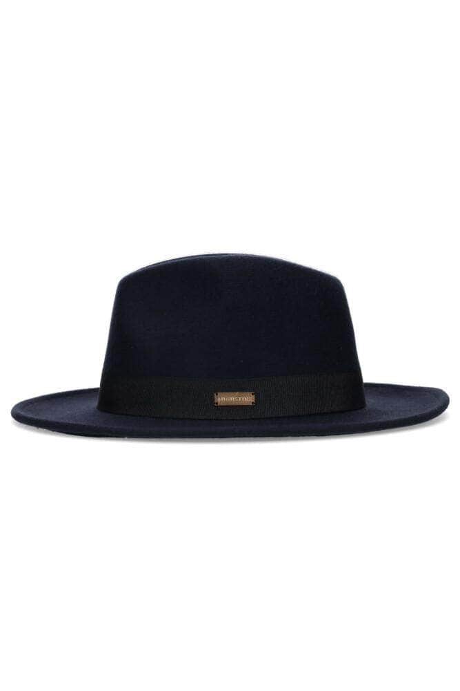 navy wool fedora hat
