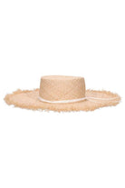 beige straw hat