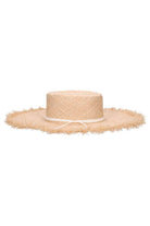 beige straw hat