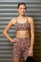 orange leopard print top