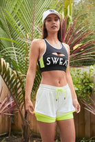 black sports crop top
