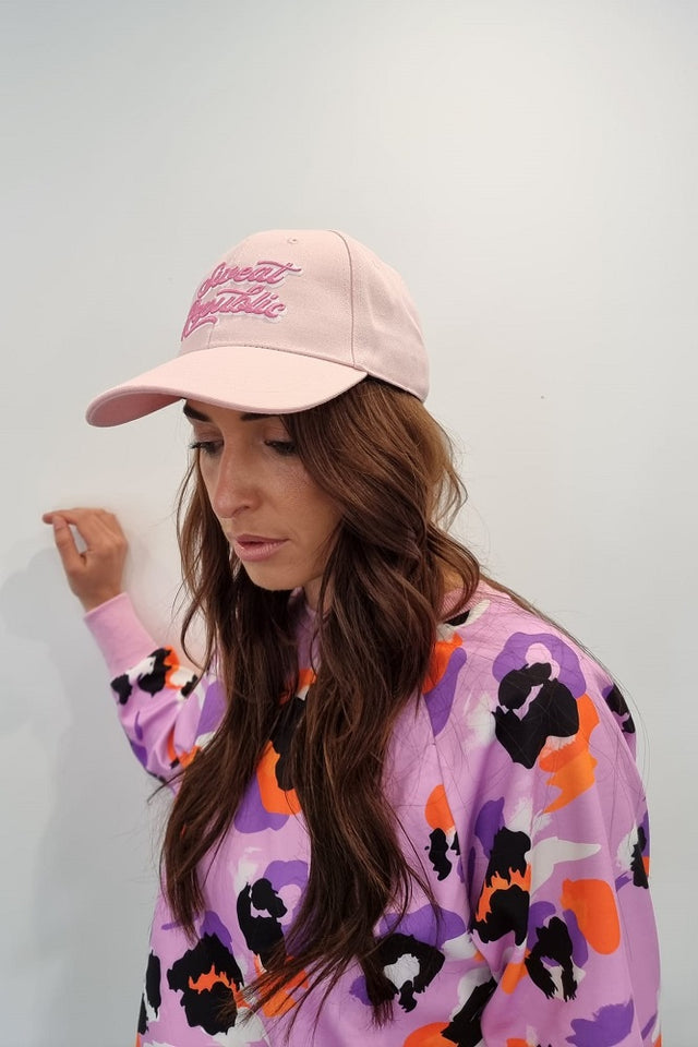 Pink on pink sports cap
