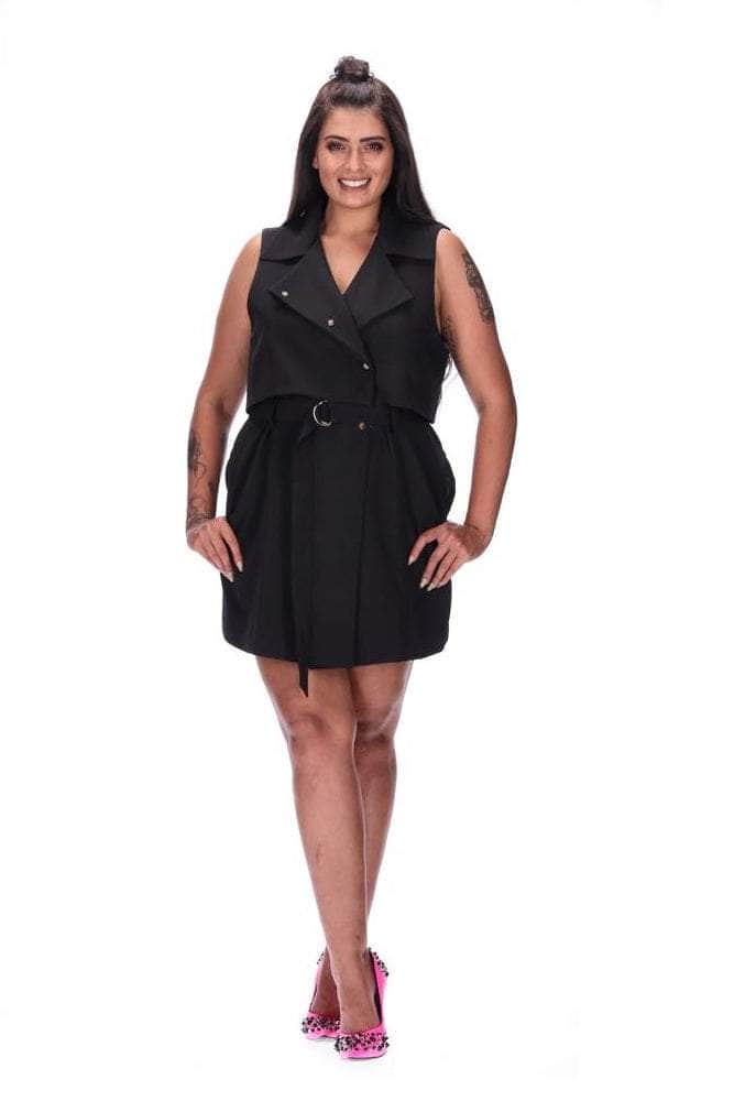 Angelique Sleeveless Blazer Black 2