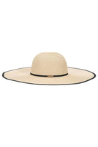 Womens beige wide brim summer hat