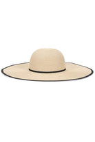 Womens beige wide brim summer hat