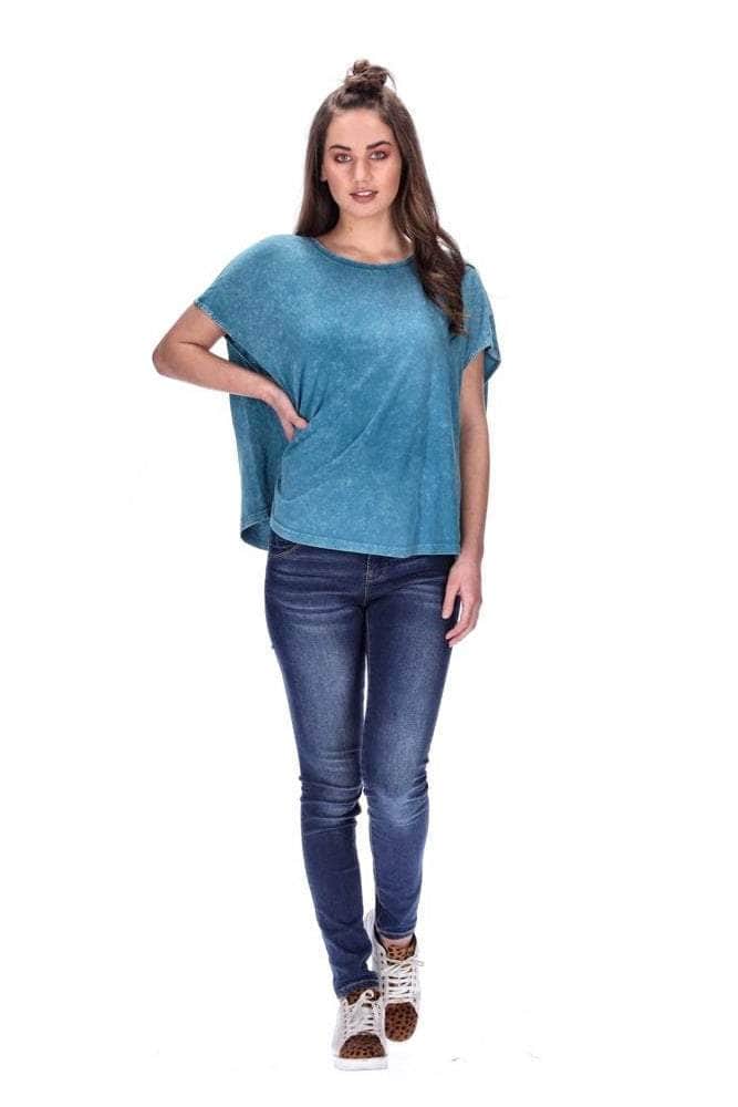 Santa Cruz Tee Distressed Teal