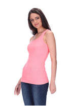 One Shoulder Singlet Fluro Pink
