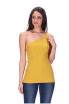 One Shoulder Singlet Mustard