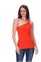One Shoulder Singlet Orange