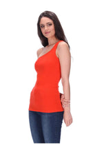 One Shoulder Singlet Orange