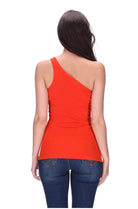 One Shoulder Singlet Orange