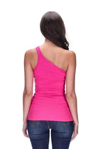 One Shoulder Singlet Pink