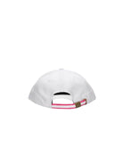 White sports cap with pink logo