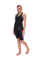 Go the Distance Biker Short Black Pink Zebra Print