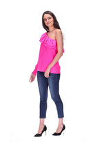 One Shoulder Top Pink